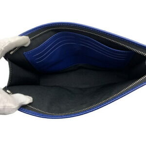 Louis Vuitton Rama Blue Shoulder Voyage Clutch Taiga Bag Pochette Cobalt